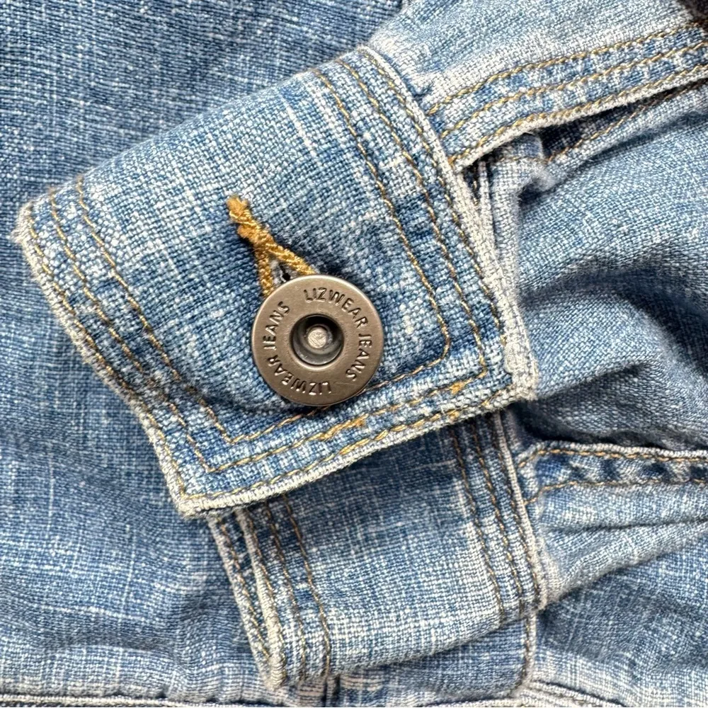 Liz Claiborne Original Lizwear Jeans Classic Denim Jacket Linen Cotton Blend - Image 8