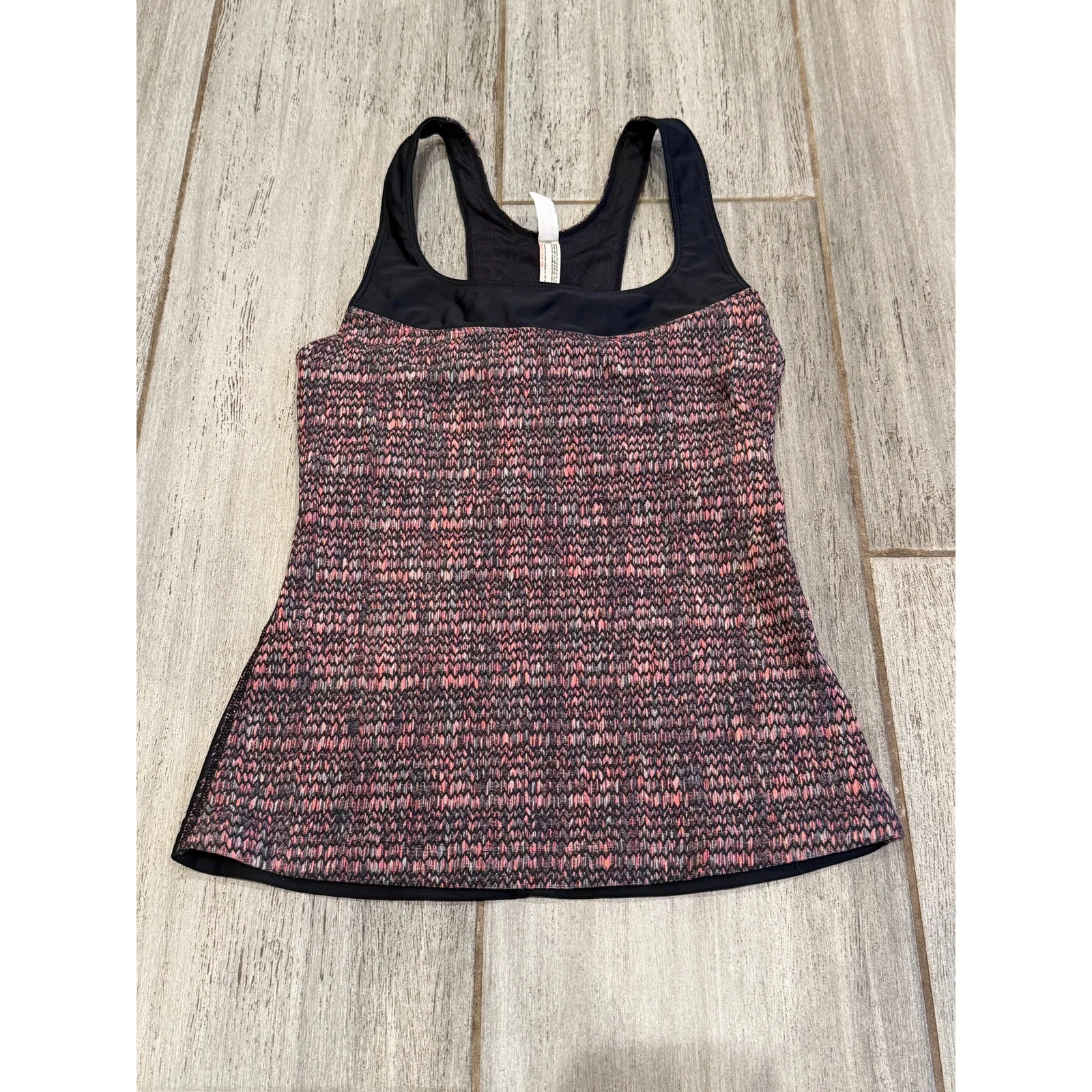 Free People Wild and Free Tank Top Womens XS Black Pink Racer Back Gymwear Top - Image 3
