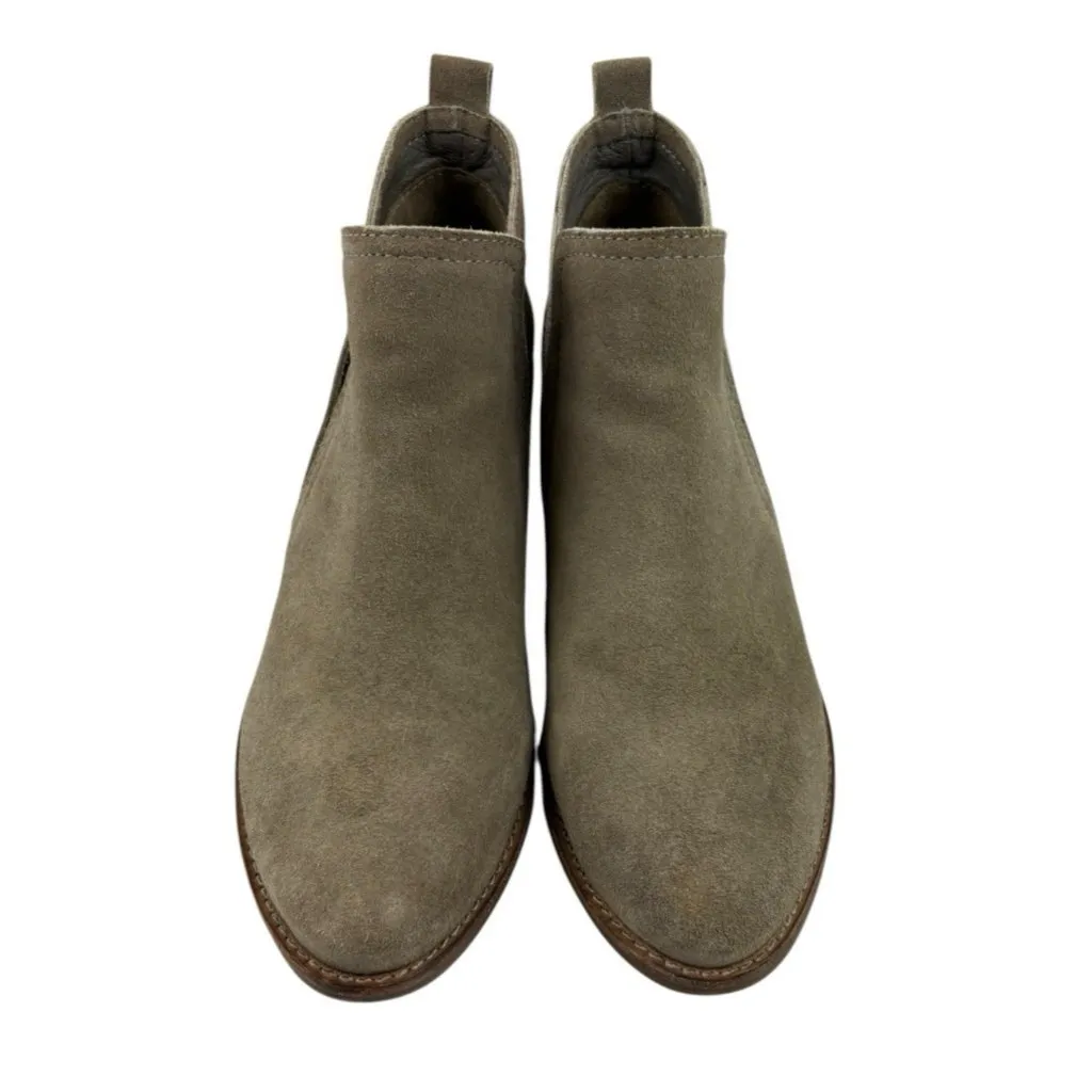 *Matisse Ankle Booties Womens Size 8.5 Taupe Suede Leather Western Fesitval Boho Brown - Image 2