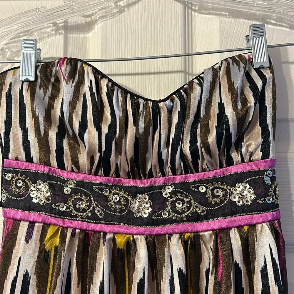Teeze Me Strapless Embellished Dress Size Small - Image 2