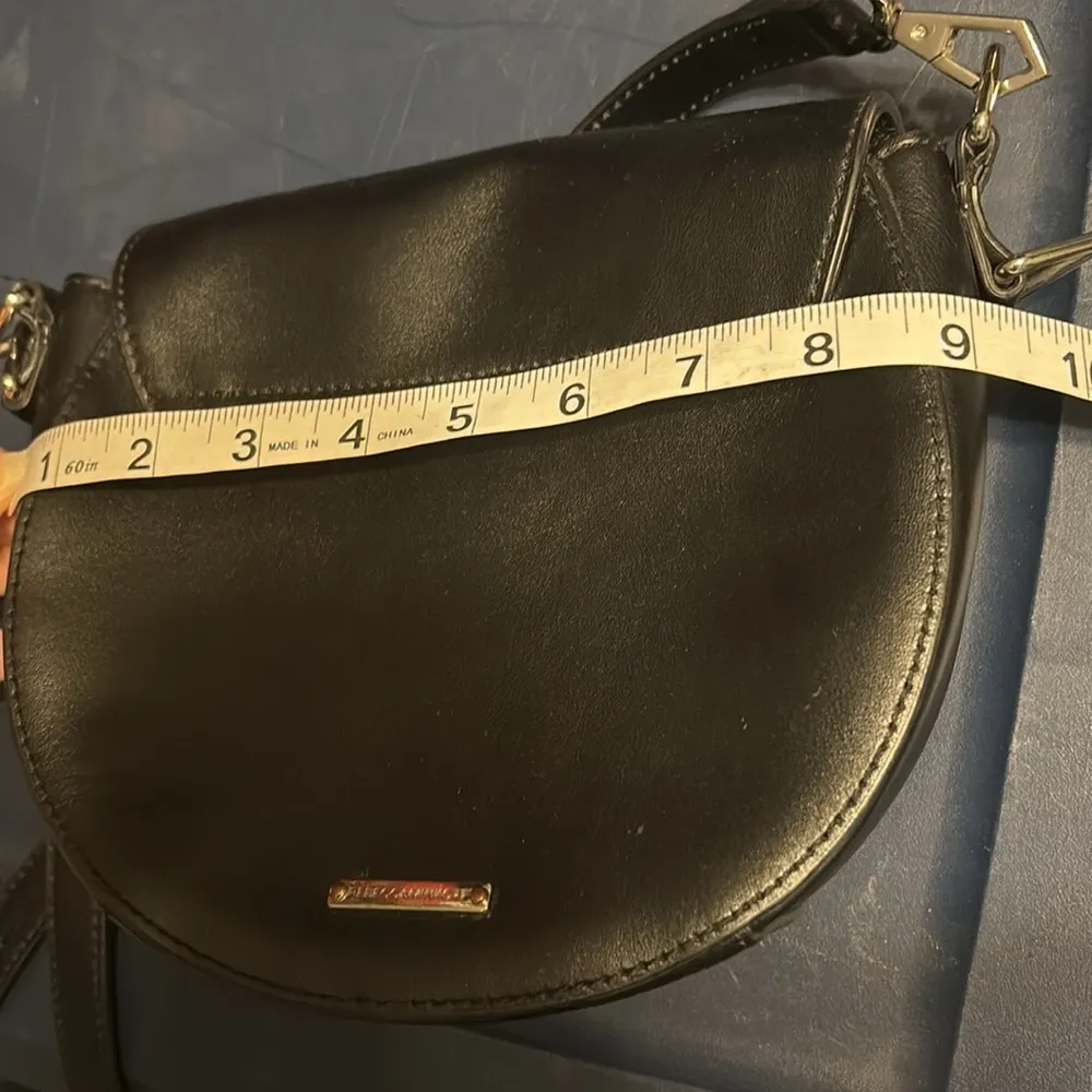 Rebecca Minkoff Astor saddle bag crossbody leather black - Image 11