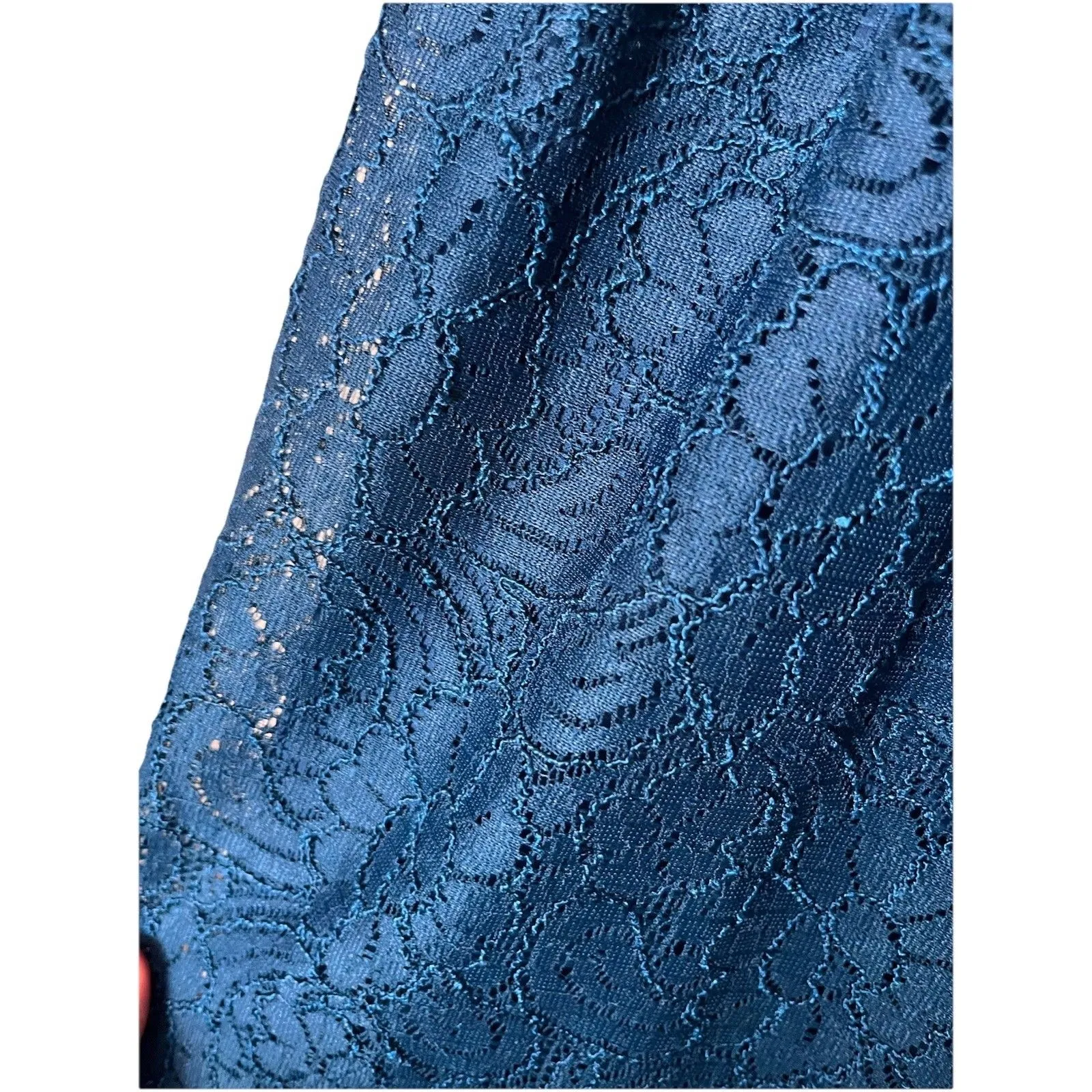 Lane Bryant Lace Dress Size 16 Turquoise Twee Day Dress - Image 3