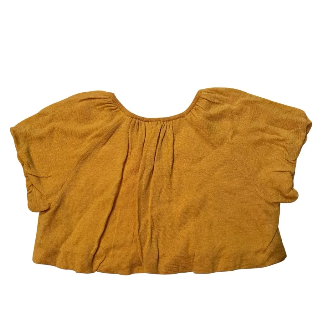 Anthropologie Moth Wool Cropped Cardigan Sweater, Sz M Yellow Size M - Image 11