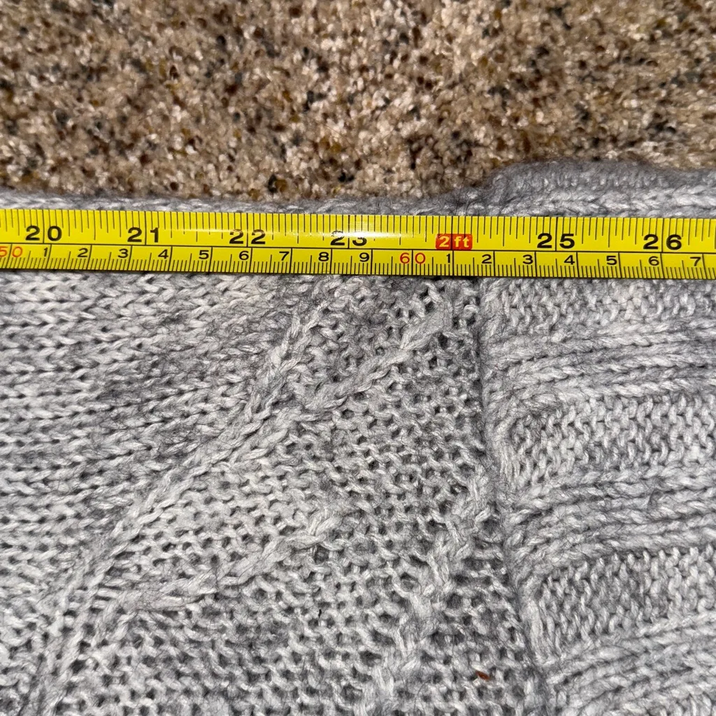 St. John's Bay Heather Gray Cowl Neck Bobble Sweater XL Knit Warm Soft Winter - Image 7