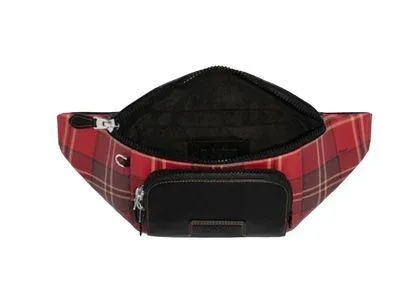 NWT  Track Belt Bag With Tartan Plaid Print - Image 3