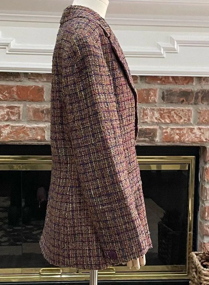 Anne Klein II vintage red plaid blazer / 8 / Excellent condition - Image 3