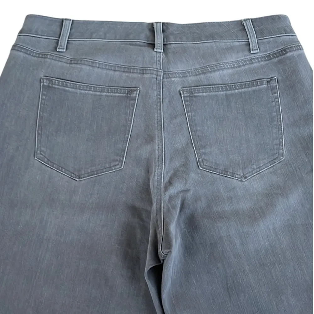 NWT Talbots Flannel Trimmed Jeans Grey Size 14W - Image 7