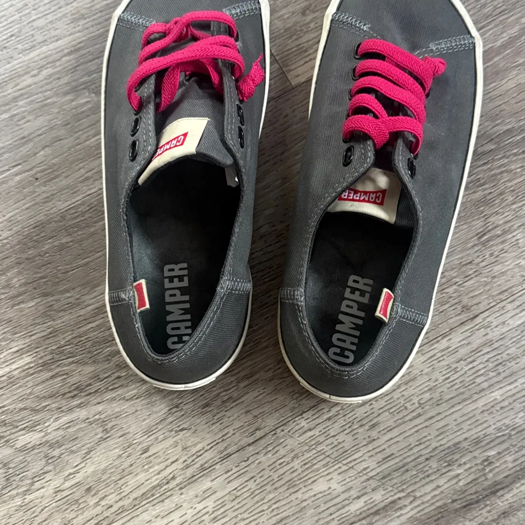 Camper Sneakers Peu Rambla 40 Black Shoes with Pink Accents US 9 - Image 5