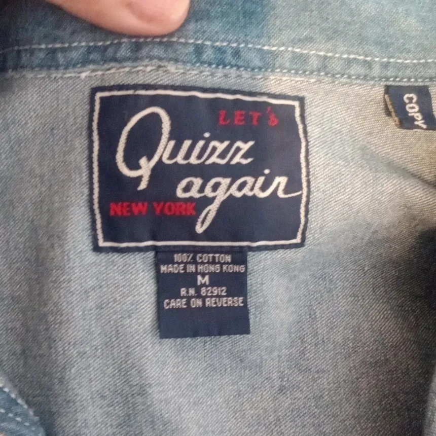 Vintage Noahs Arch Embroidered Button Up Long Sleeve Womens Size Medium Blue - Image 2