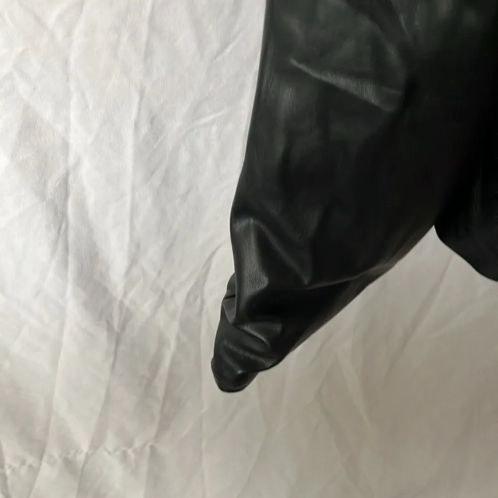 Express: Black Soft Faux Leather Moto style long sleeve Top- Soft- XL - Image 14