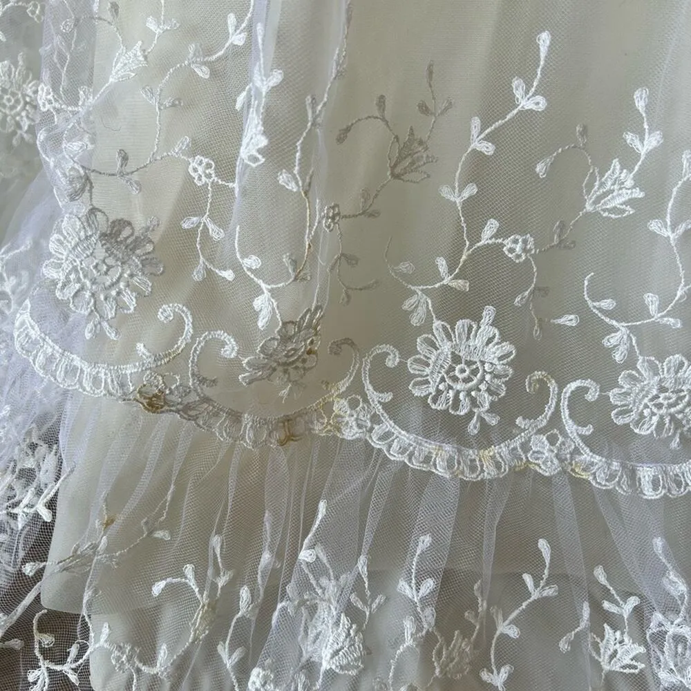 Vintage Bianchi wedding gown long sleeves - Image 13