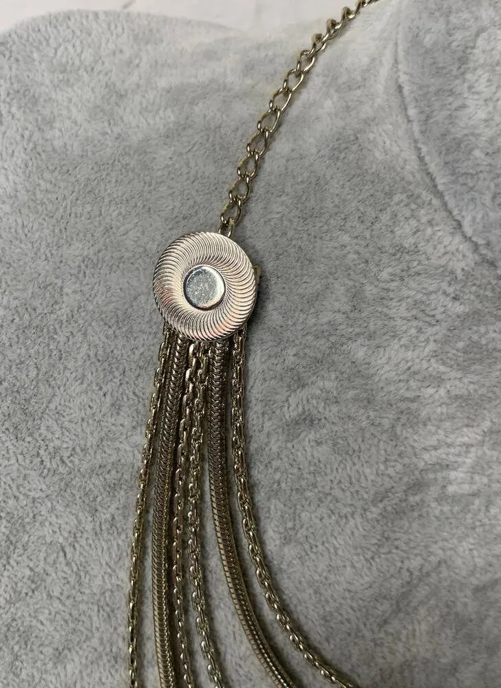 70s Vintage Gold Multistrand Necklace max 15.5" Length - Image 3