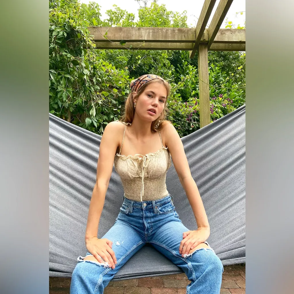 Free‎ People Bardot Bodysuit in ivory combo - Image 6