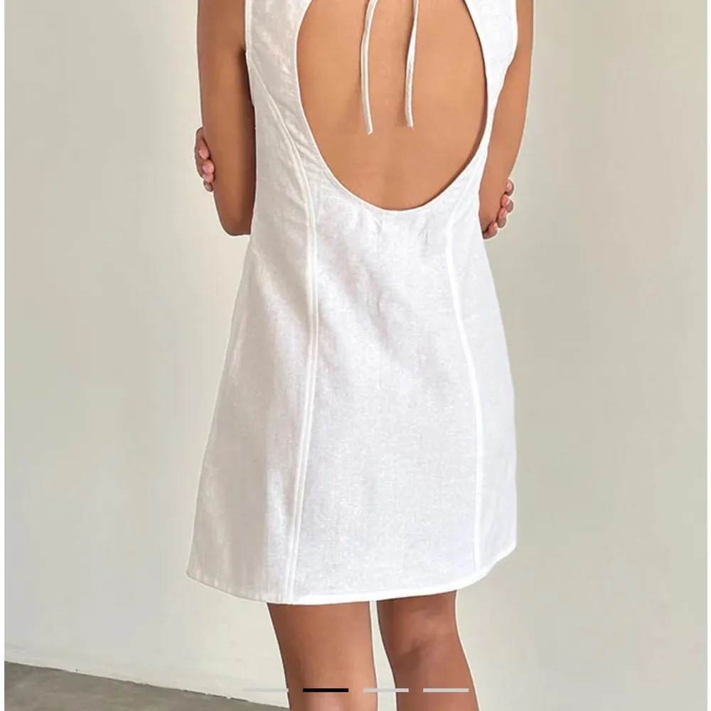 Motel Rocks White Backless Halter Sundress - Image 3