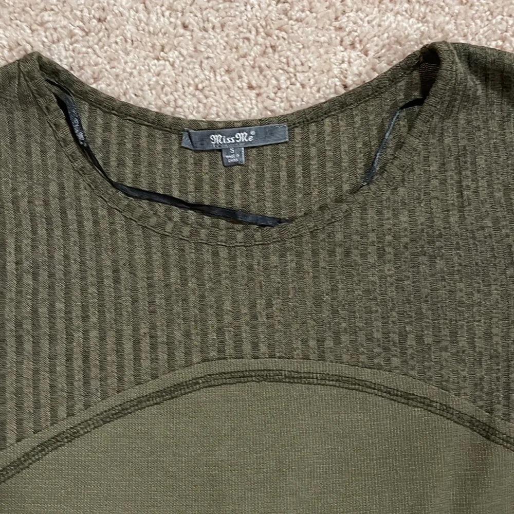 Miss Me Olive Green Long Sleeve - Image 2