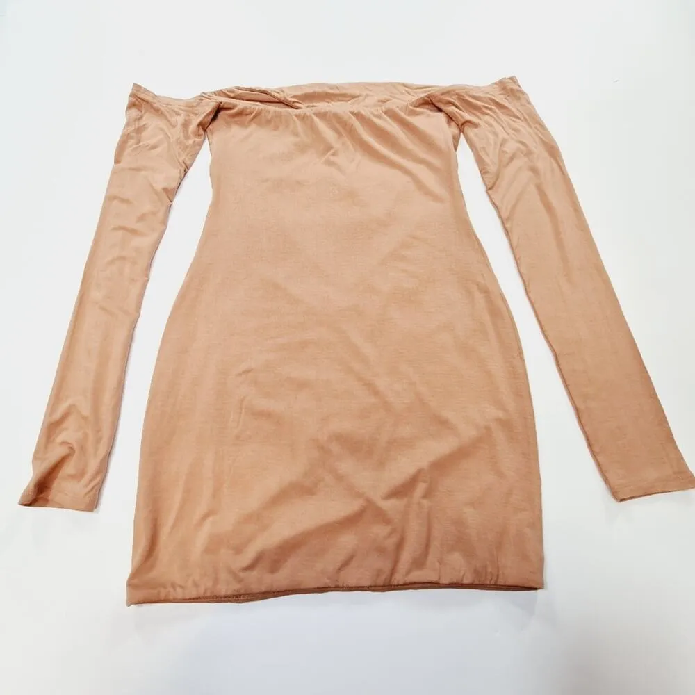 h:ours Imuni Mini Dress in Camel Small - Image 7