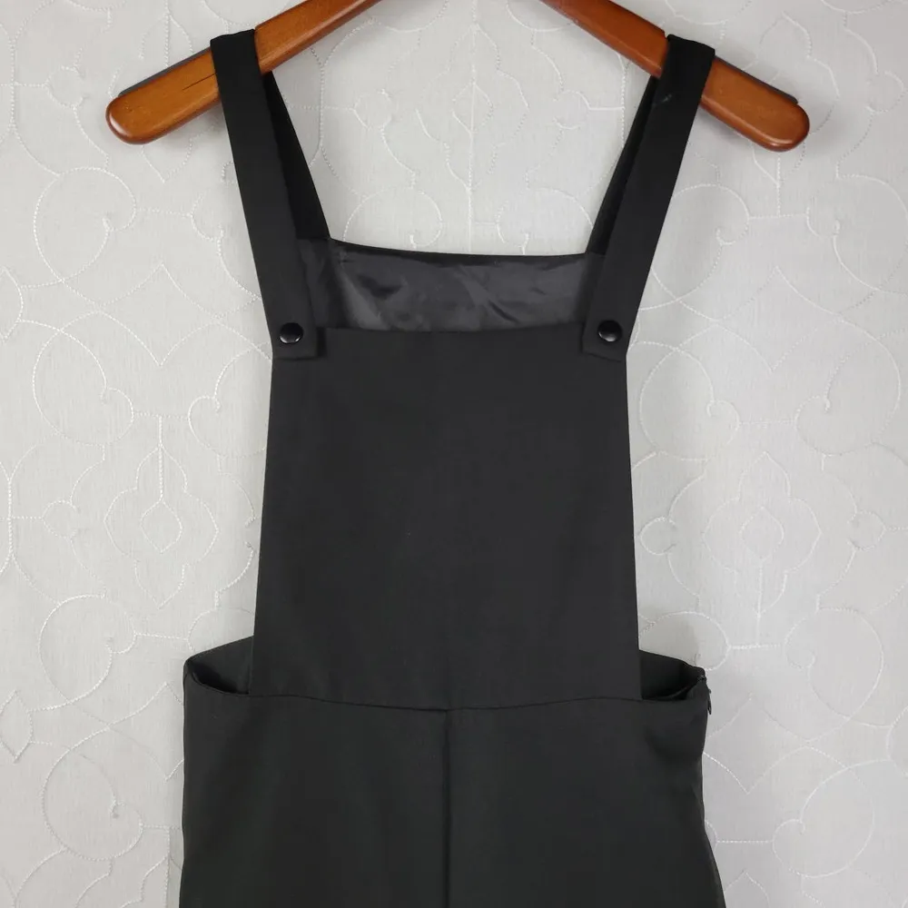 Romeo & Juliet Couture Women Overall Jumpsuit Size M Black Flare Leg Lightweight - Image 3