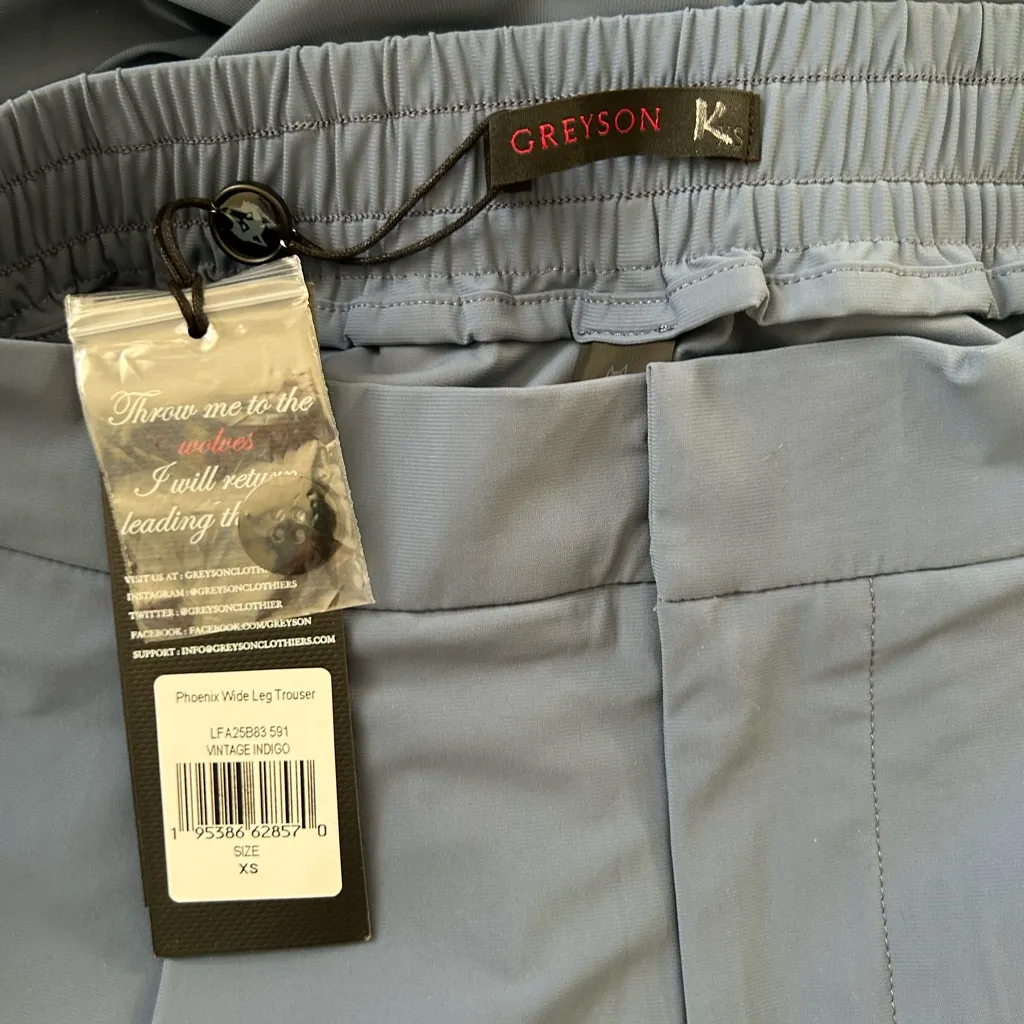 NWT Greyson Women’s Pants Size XS Phoenix Wide Leg Trouser Vintage Indigo Blue - Image 7