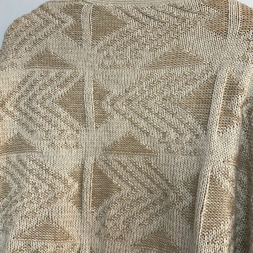 MOVING SALE Sparkle and Fade Beige Knit Cardigan - Image 6