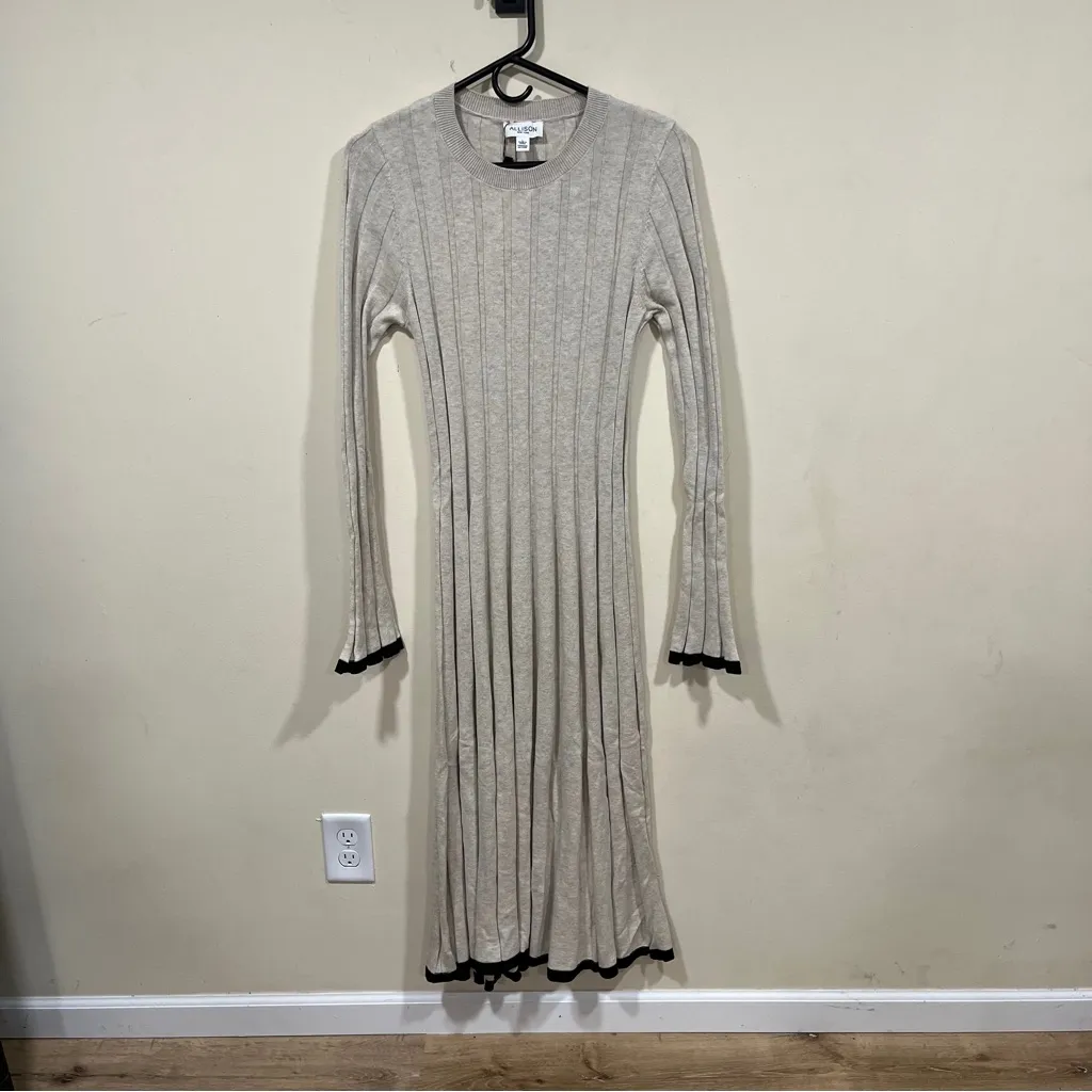 NWT Allison New York FRANCESCA DRESS size large cotton long sleeve long dress - Image 3