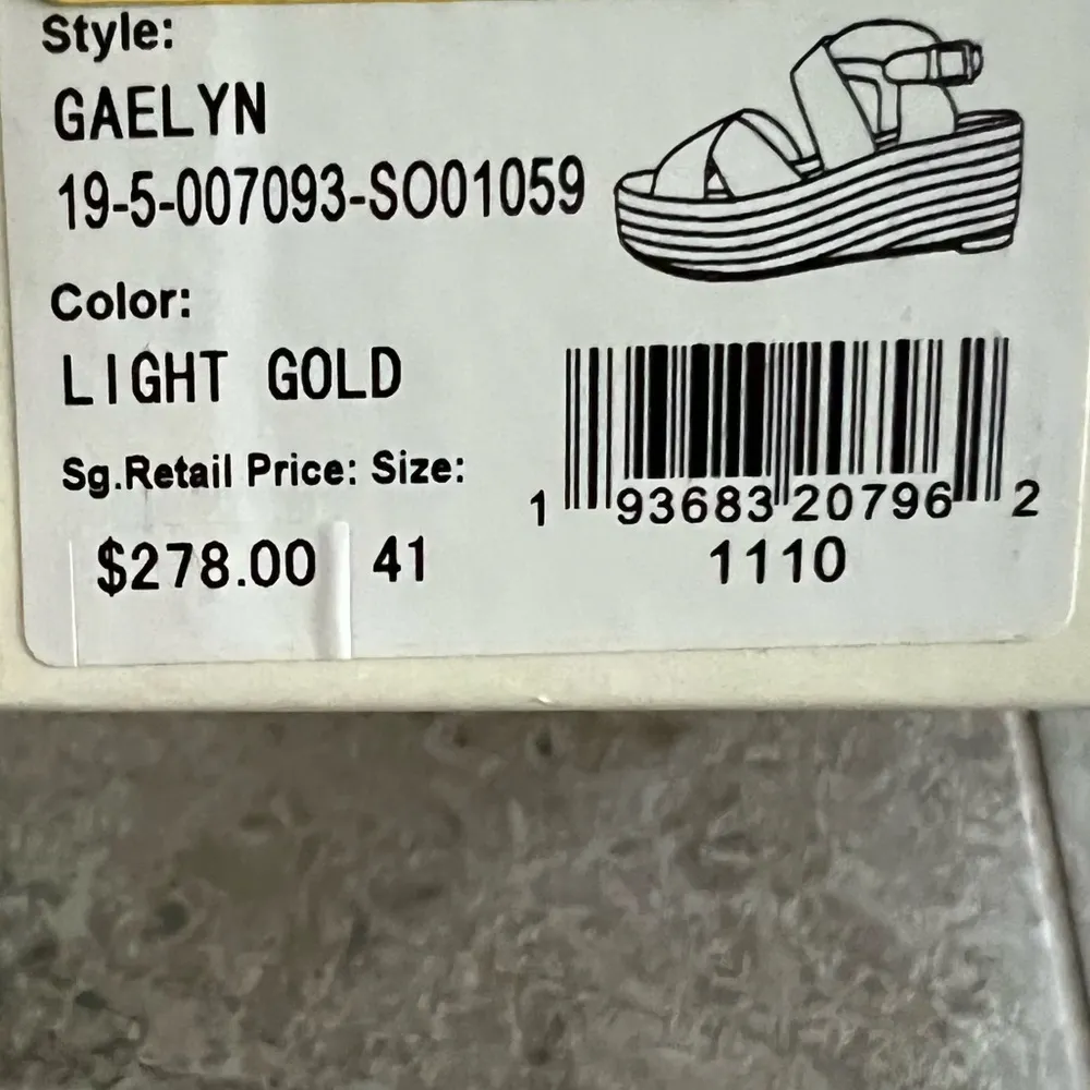New JOIE Gaelyn Espadrilles Platform Sandals, Light Gold Size 41 New in Box $278 - Image 12
