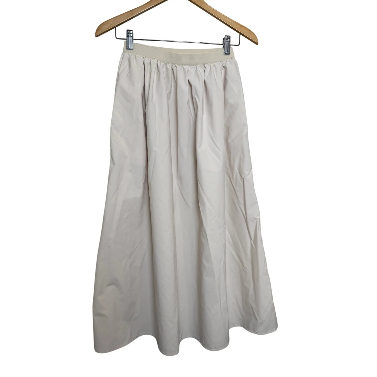 Uniqlo Japan Exclusive Maxi Tan Full Skirt Women Boho Cottagecore RetroSmall - Image 2