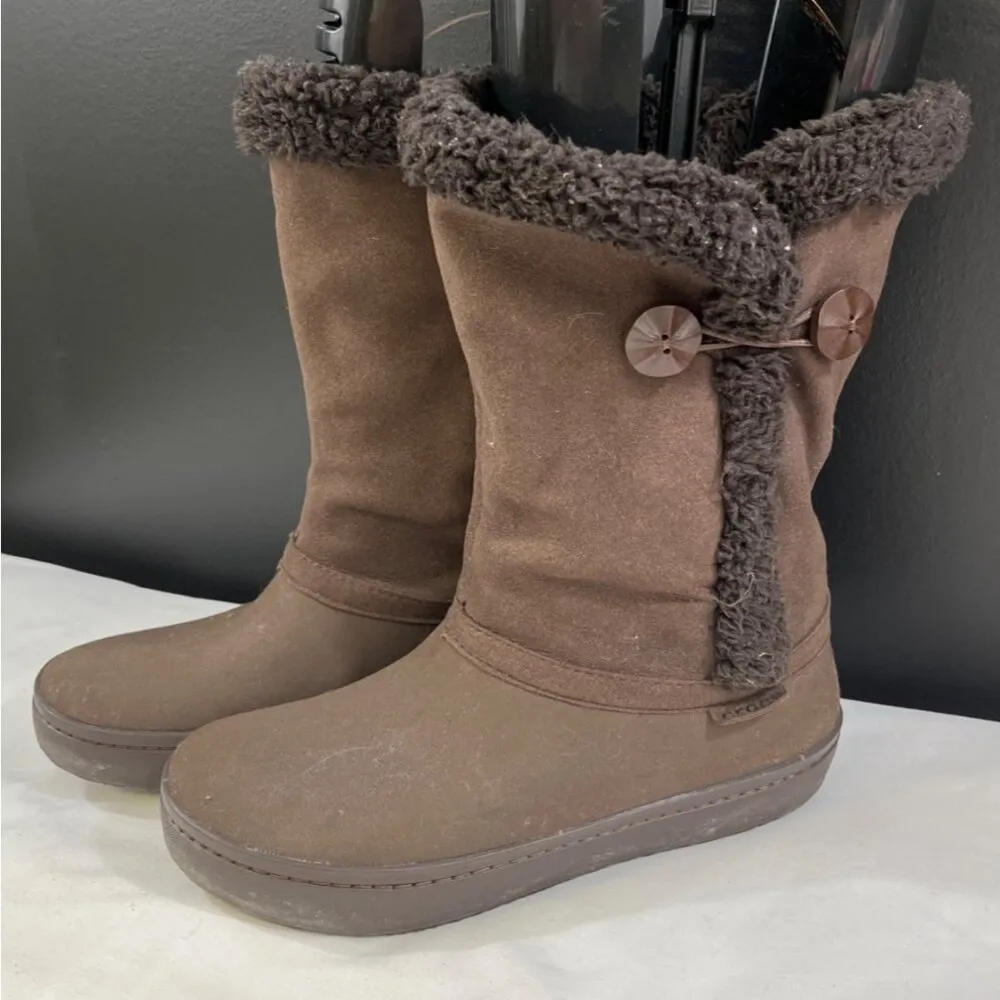 Crocs Women's Brown Shoes/Winter Boots Size 8 SKU 5613 - Image 5