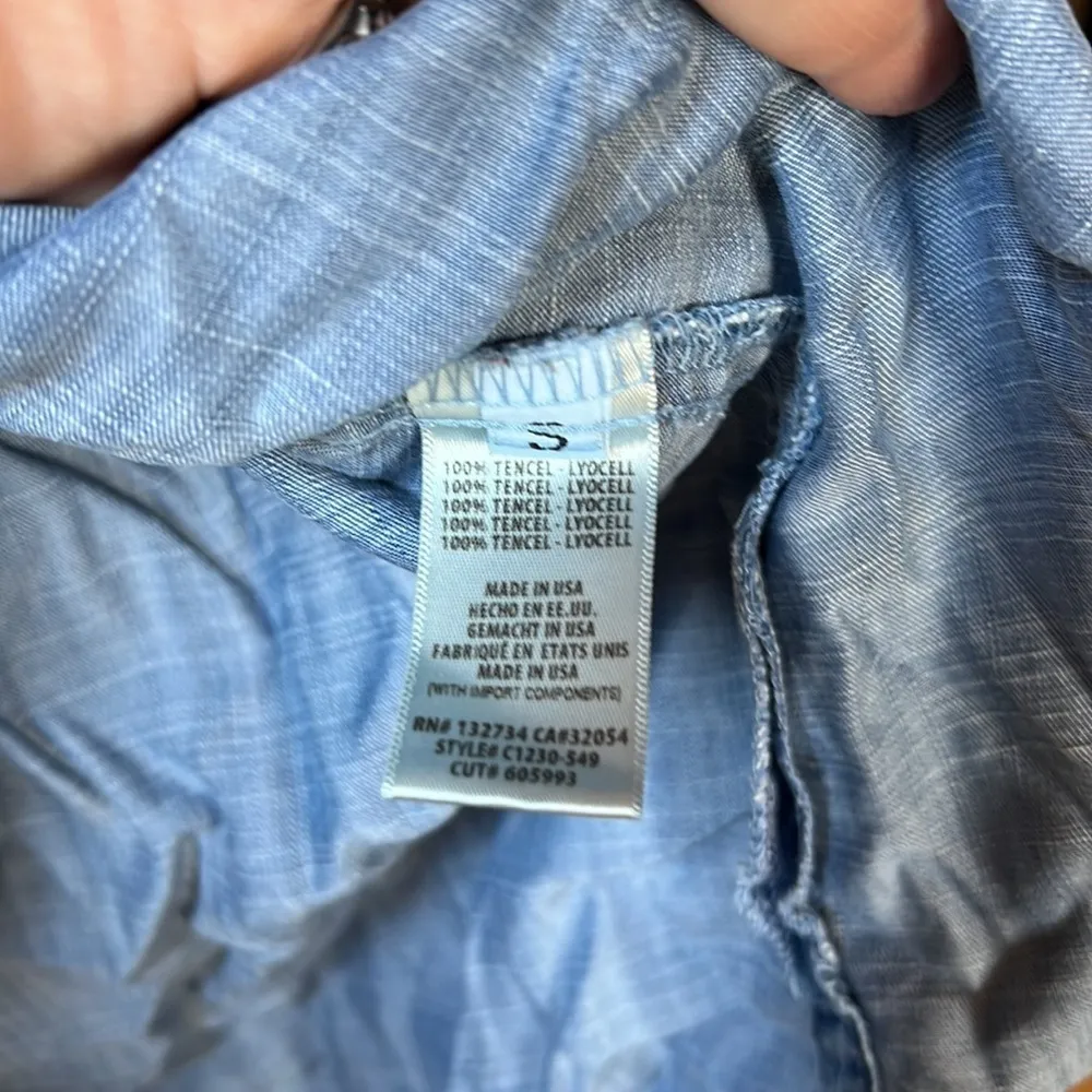 Cloth & Stone Chambray Off The Shoulder Size Small - Image 7