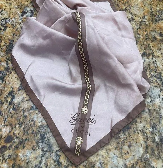  Silk Gucci Link Scarf - Image 2