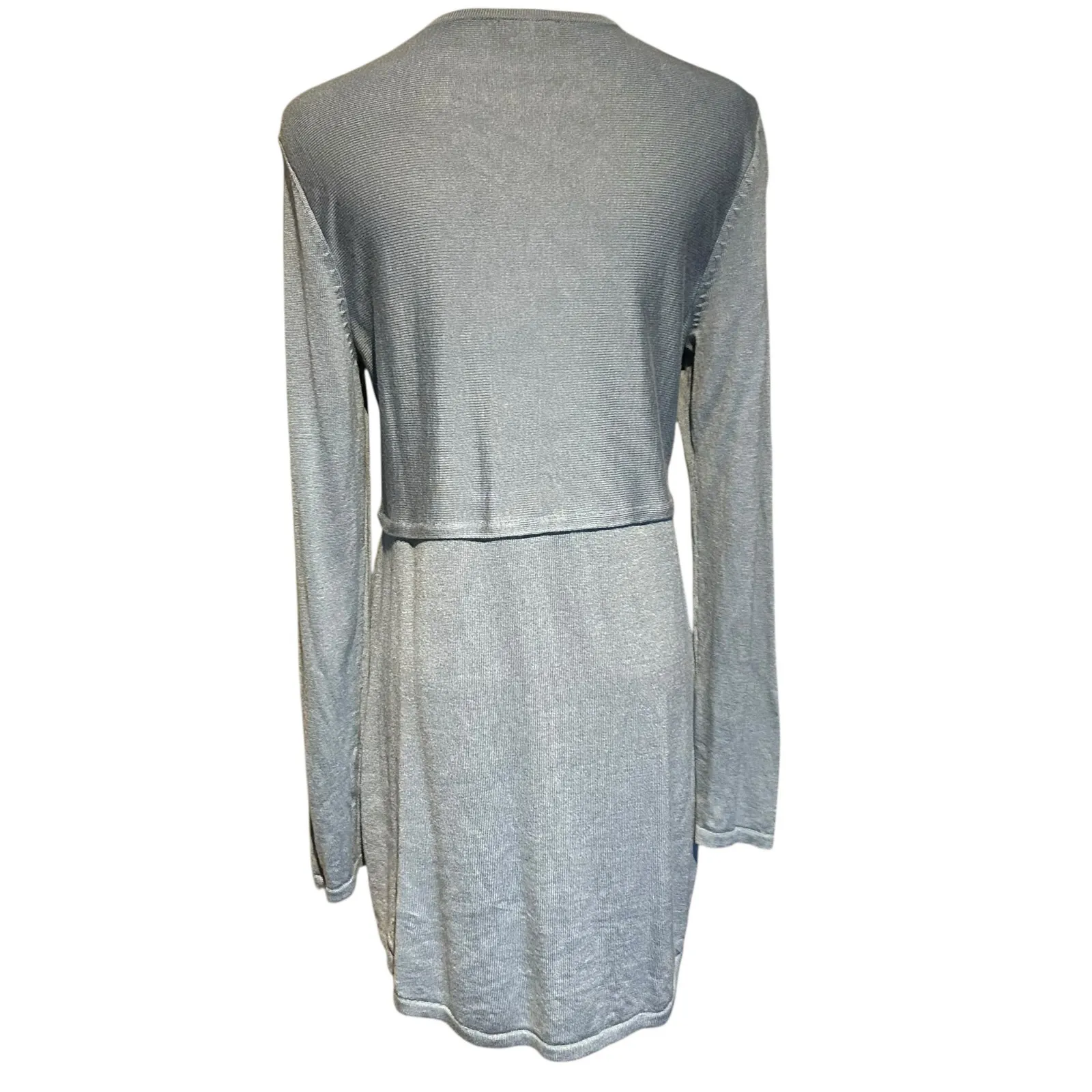 J. Jill Knit Top Tunic Blue Long Sleeve SZ SM Boho Cottage Core Office Siren - Image 4