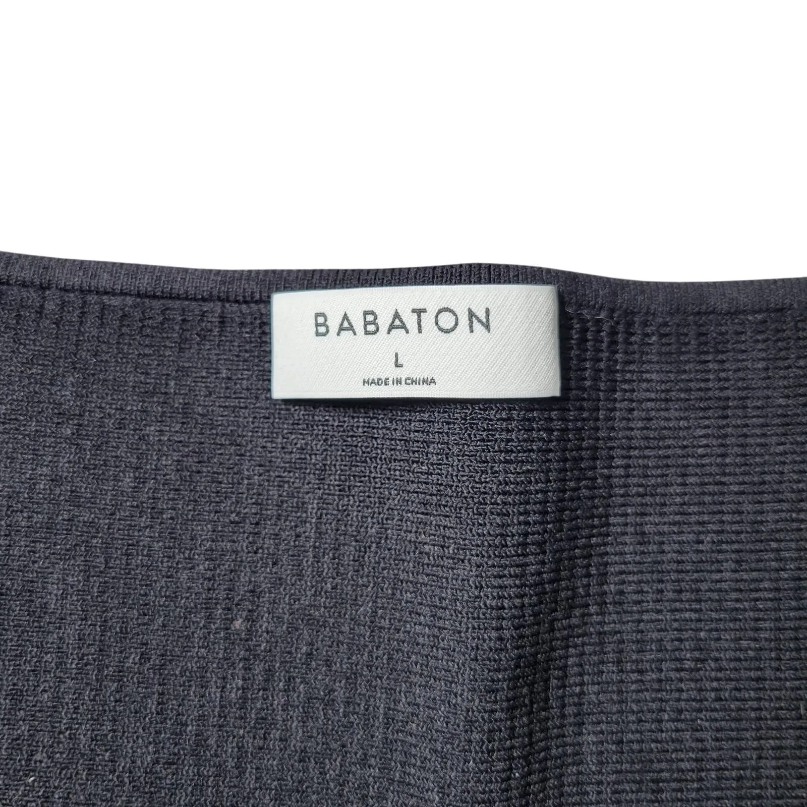 Babaton Adelaide Sculpt Knit Black‎ Short Sleeve Square Neck Crop Top Size L - Image 5
