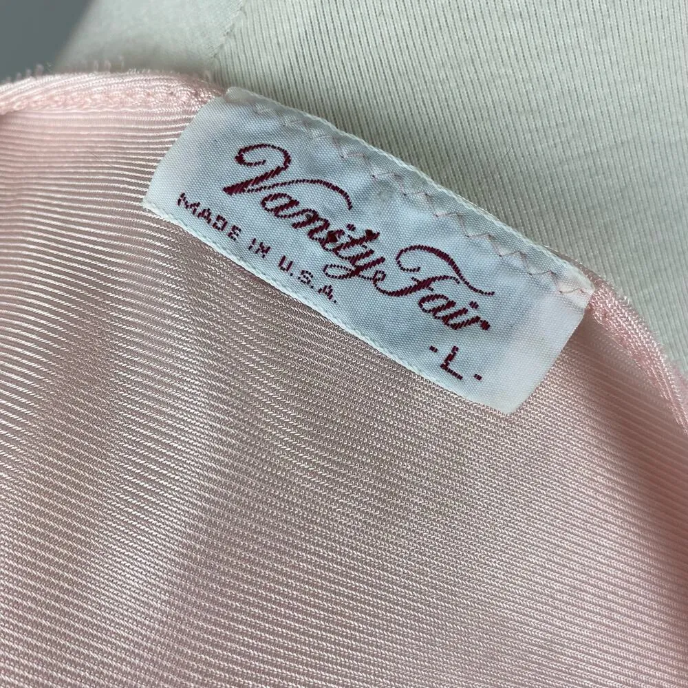 Vanity Fair Vintage Soft Pink Long Sleeve Sleep Shirt/Robe Large - Image 7