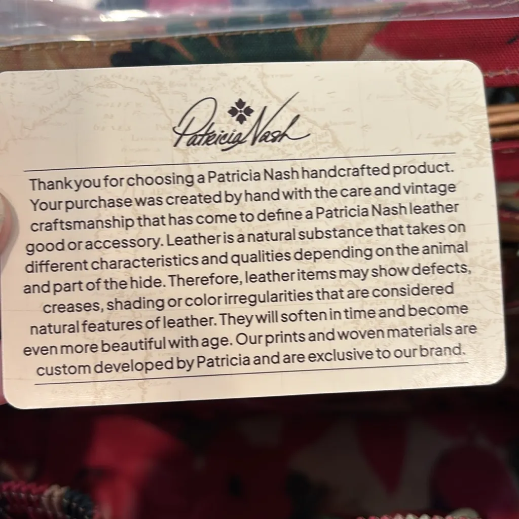 Patricia Nash Spring Wicker Basket collection Kalamaria lined basket tote bag - Image 7