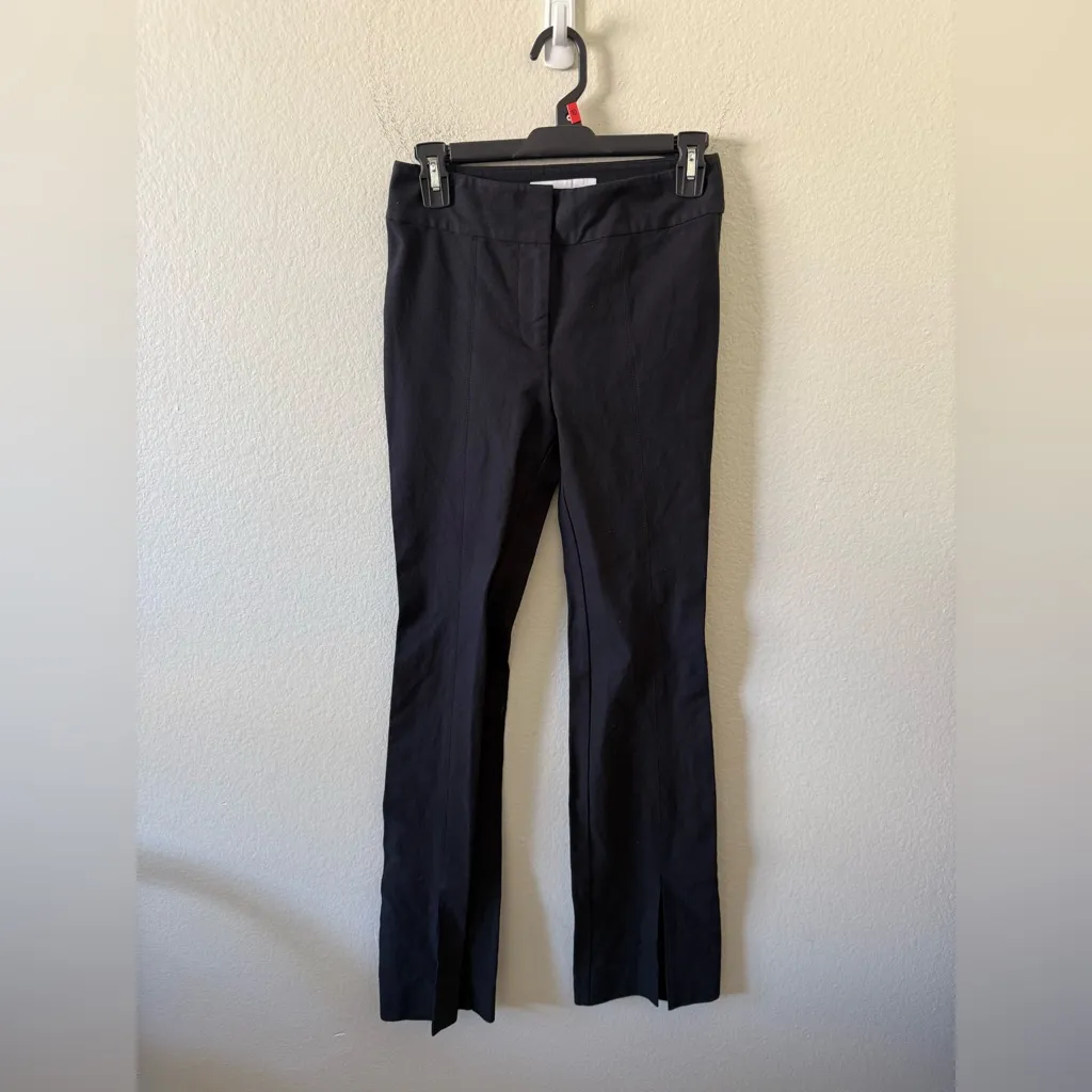 Derek Lam 10 Crosby Maeve Slit Hem Flare Pant Black Size 0 Trouser Corporate - Image 2
