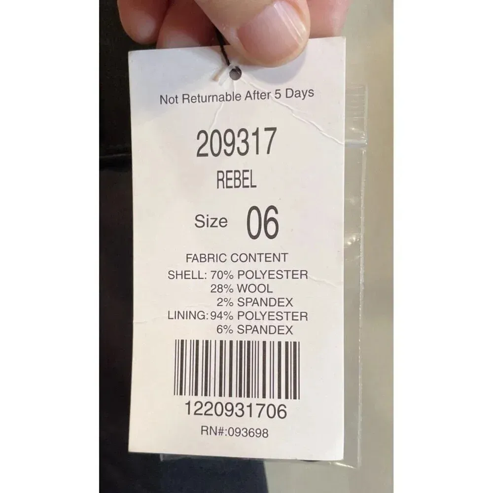 Etcetera Size 6 Dress Pants Wool Blend High Waist Straight Leg Satin Office NEW‎ - Image 5