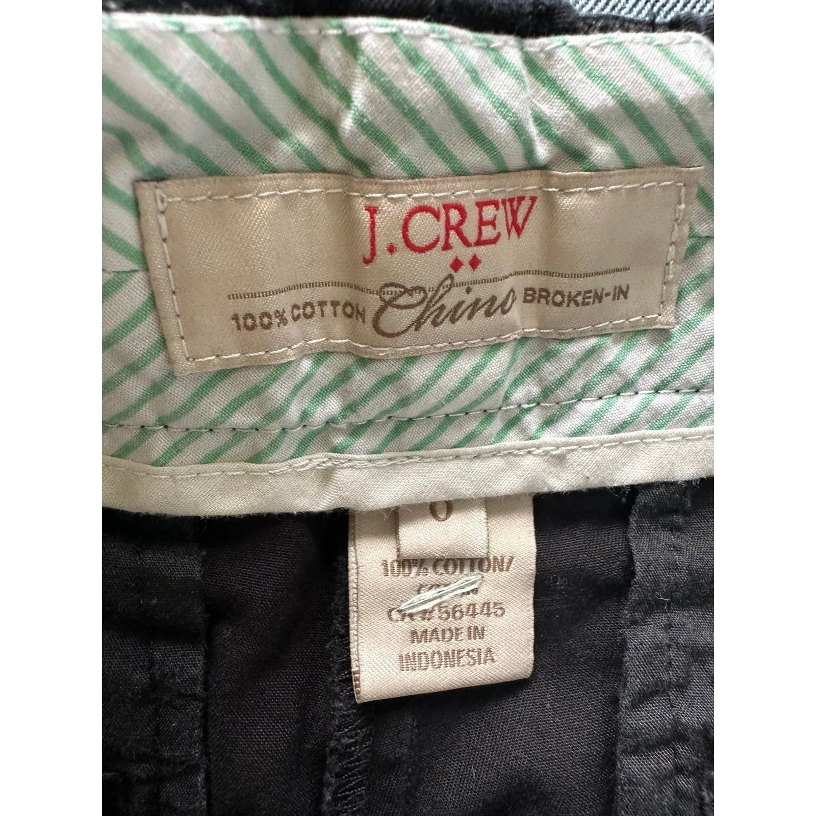 J. Crew Women's 100% Cotton Black Chino Broken In Pockets Trouser Shorts 0 - Image 5