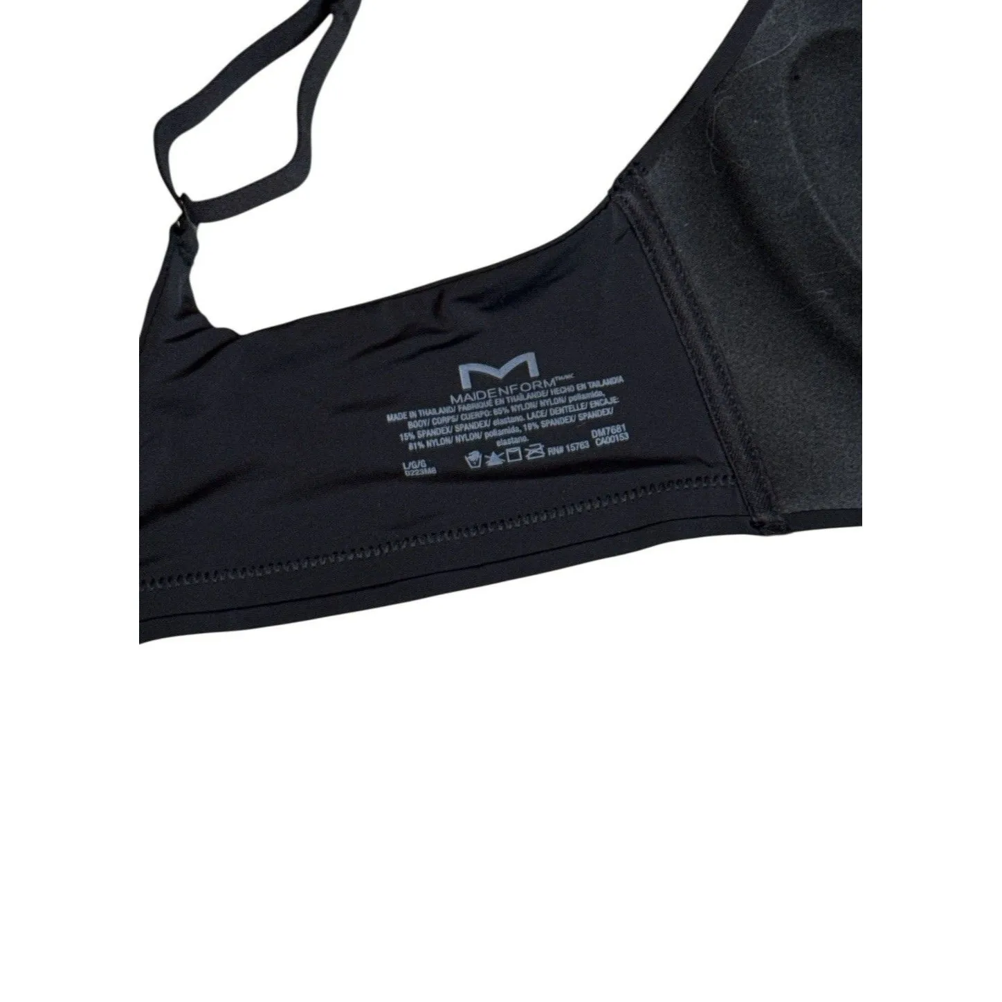 Maidenform T-shirt Demi Wireless Bra Black Large Convertible Straps Natural Lift - Image 6