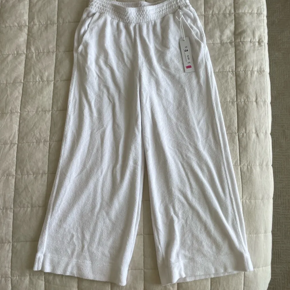 Stateside White Wide-Leg Terry Pants - Image 5