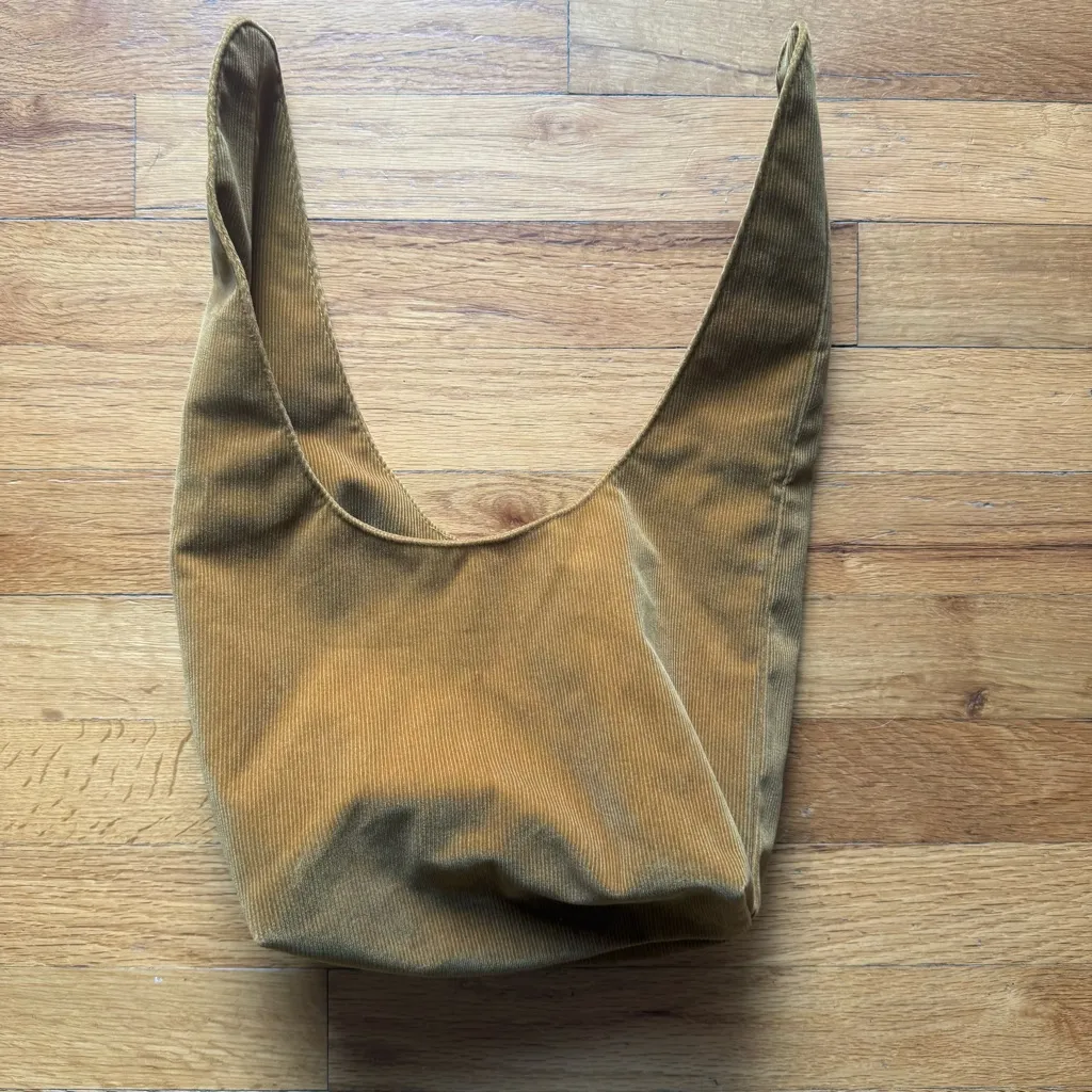 Merit Beauty The Signature Bag Brown Knot Corduroy Makeup Toiletry Pouch Travel - Image 5