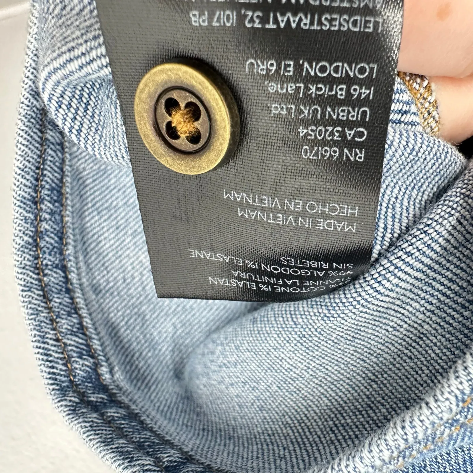 Pilcro Anthropologie Denim Mini Skirt Shirt‎ Dress Button Front Long Sleeve - Image 11