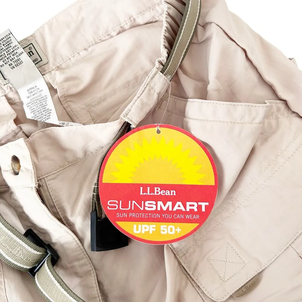 LL Bean Tan Convertible Zip Off Hiking Pants Shorts Sunsmart UPF 50+ Sz S - Image 5