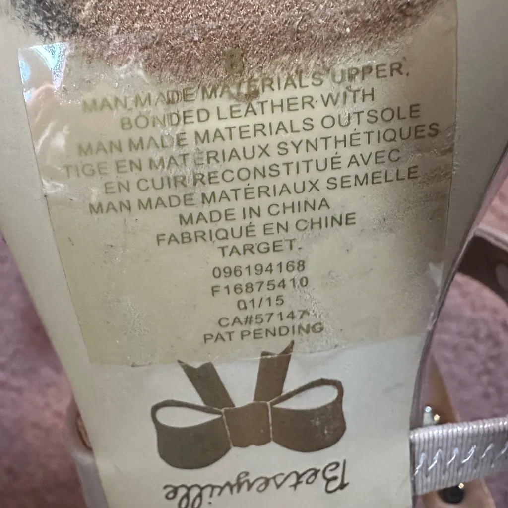 EUC Betseyville By Betsey Johnson Studded Marquee Stiletto Heels Blush Size 8 5” - Image 9