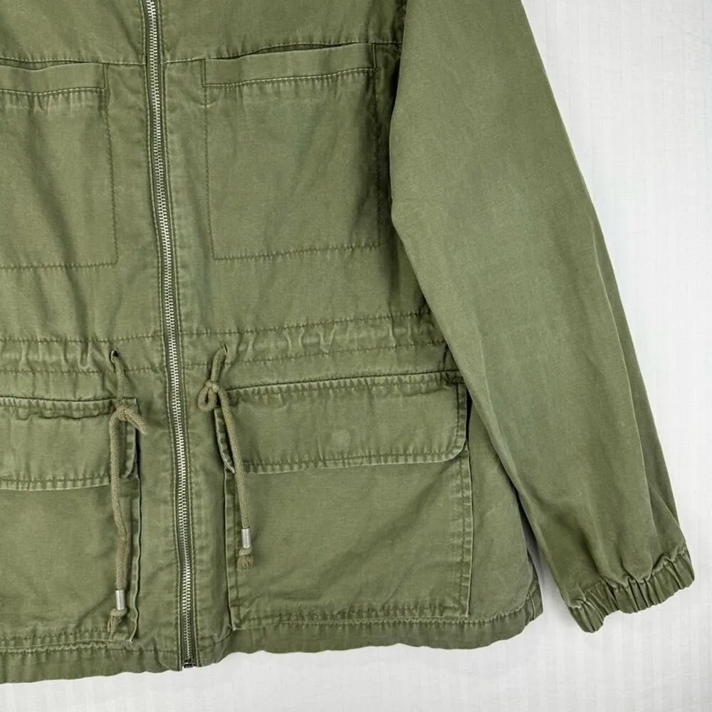 Old Navy Military Green Utility Jacket Women’s Size Large - Image 3