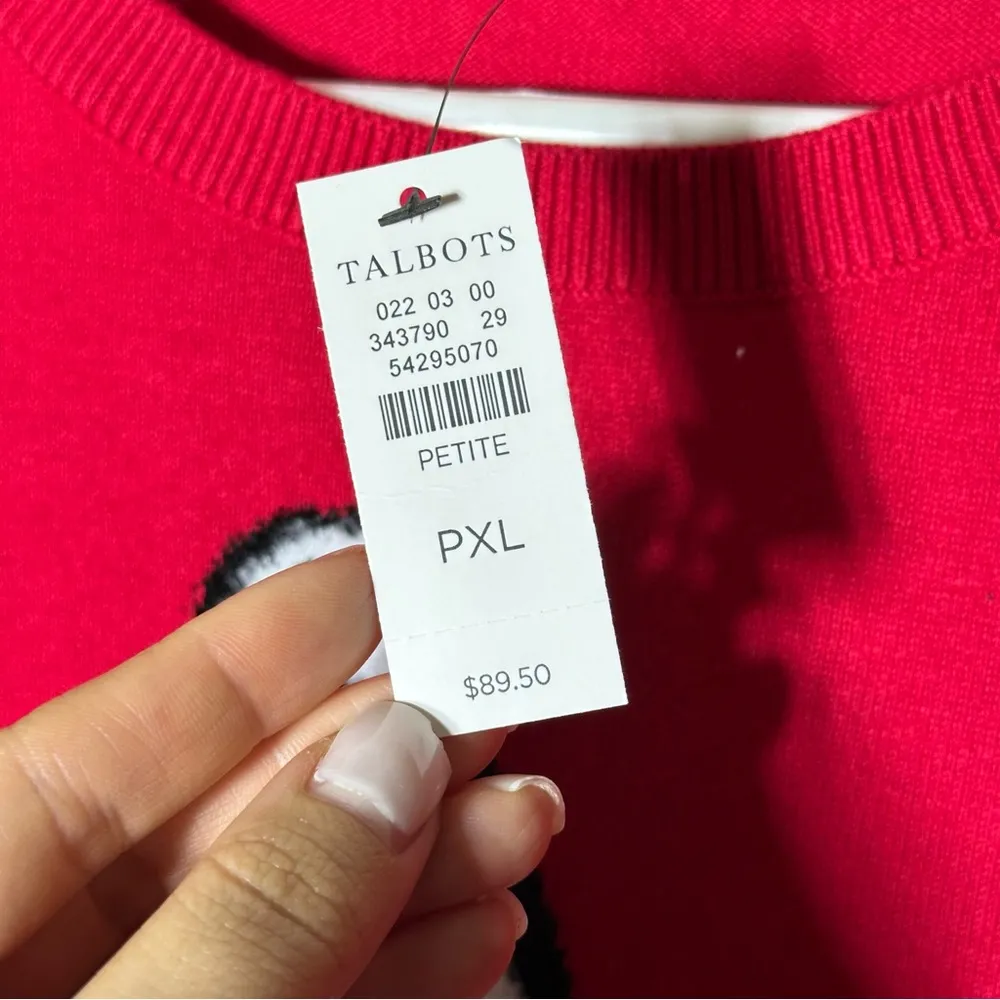 Talbots Petite XL Red Penguin Sweater NWT | Holiday Winter Pullover - Image 7