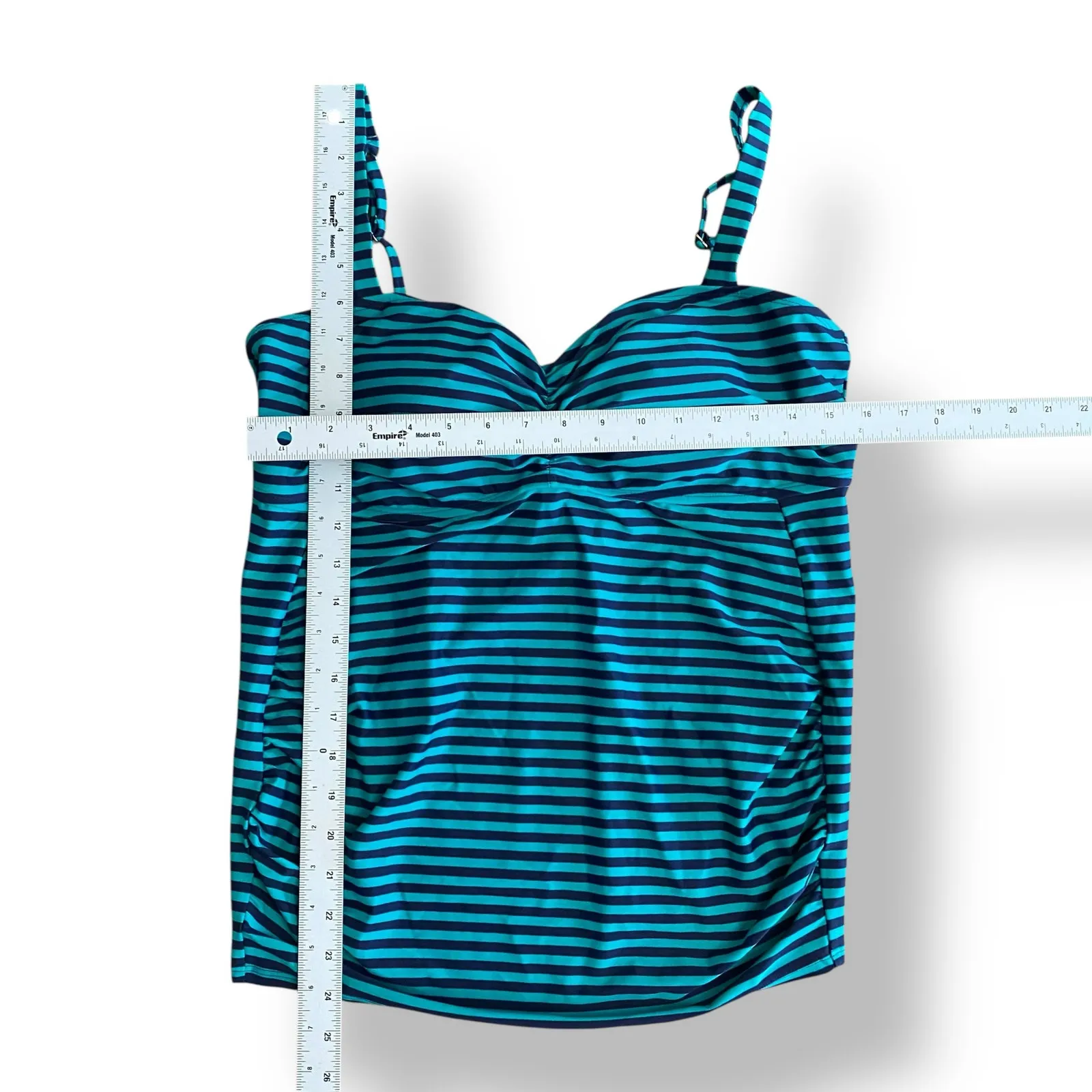 Motherhood Beach Bump Green Black Tankini Set Swim suit‎ Size XL Beach Vacation - Image 3