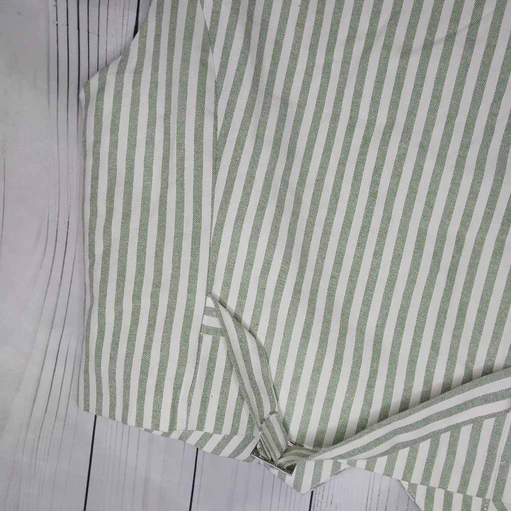 Cider Green And White Striped Women's Cropped Vest NWT - Image 7