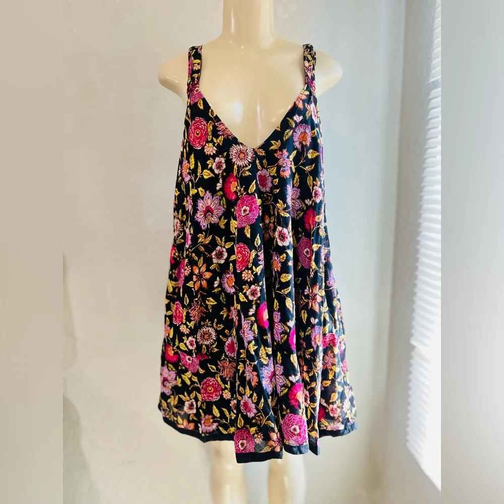 Free People Bohemian Floral Swing indie , hippie Dress Size medium  Flowy beauti - Image 14