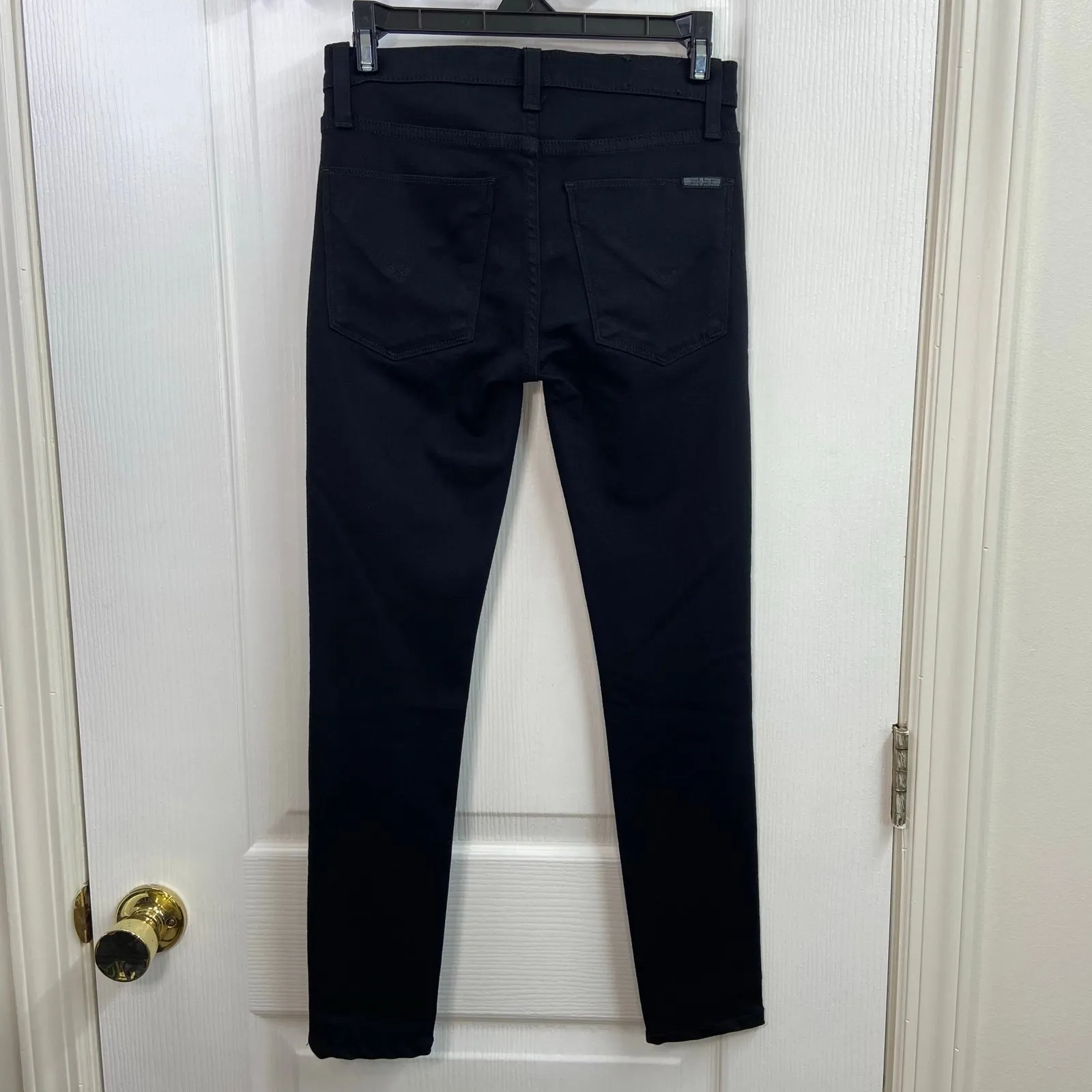 Hudson black cotton blend stretch skinny jeans denim casual pants neutral basic - Image 6