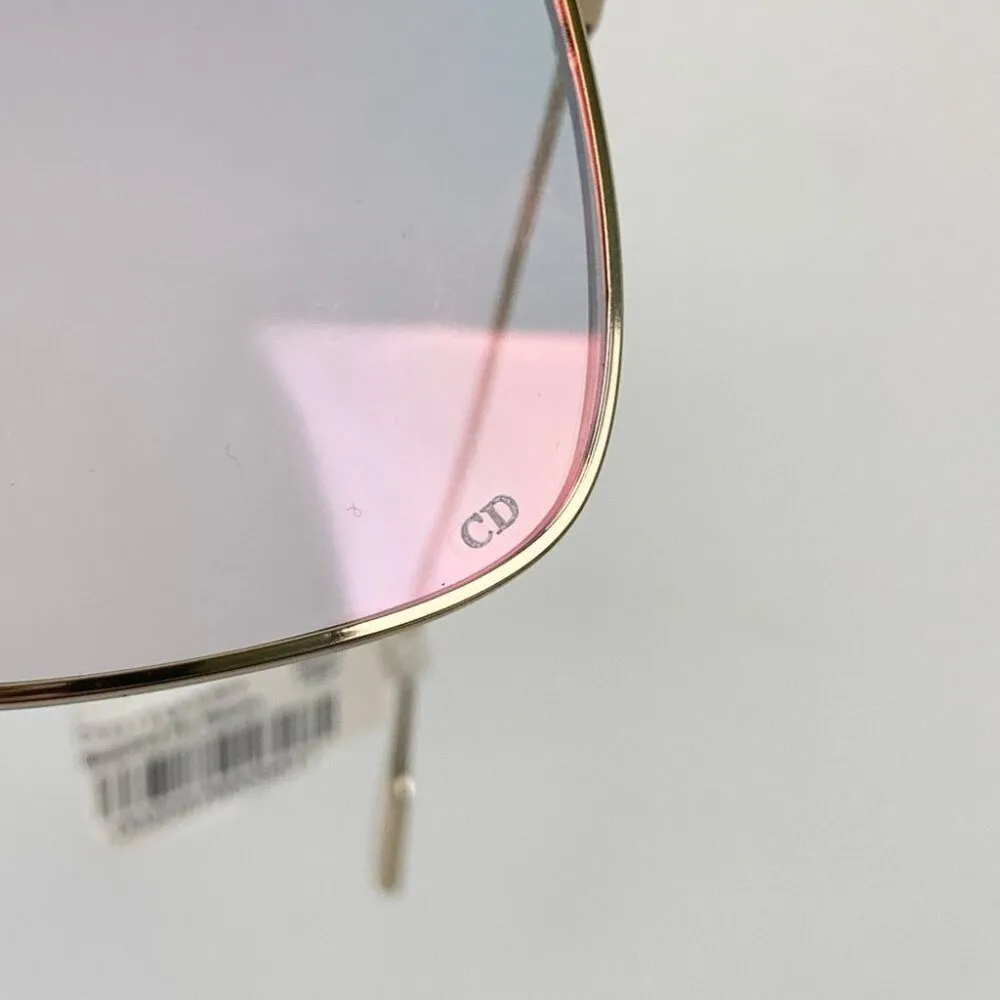 NIB Dior Rose Gold Stellaire 000Te Metal Square Sunglasses - Image 4