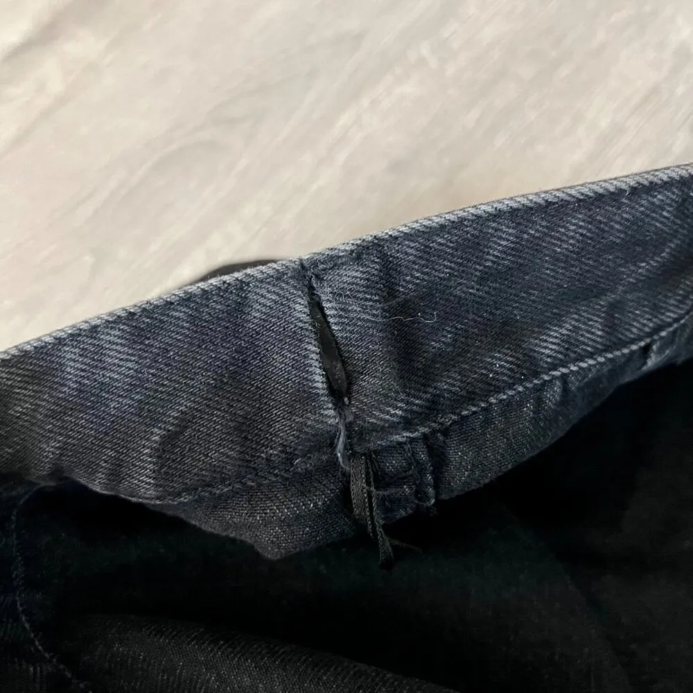 NWT Balenciaga Denim Wrap Skirt Black Woman Size 40 Made in Italy - Image 6